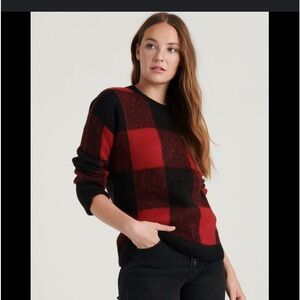 Lucky Brand buffalo check sweater